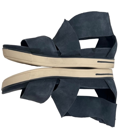 Eileen Fisher Sport Blue Open Toe Crisscross Strap Sandals Size 7 1/2 Women’s - Picture 7 of 11